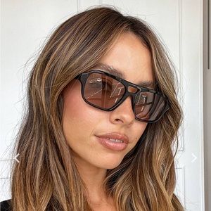 Banbe | Delevigne Aviator Sunglasses Black-Caramel